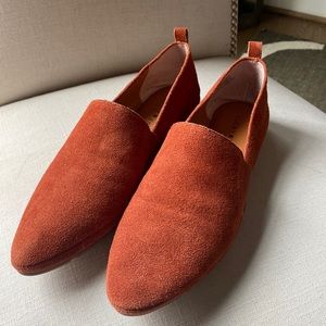 Lucky Brand soft orange leather flats size 8
